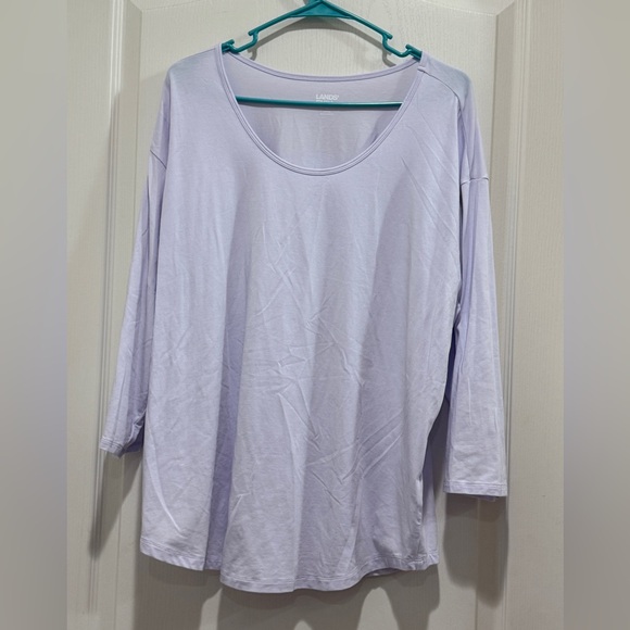 Lands' End Light Purple Long Sleeve Women's Top NWOT - Picture 1 of 4